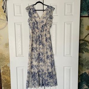 Express floral chiffon maxi dress